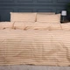 Простынь на резинке MirSon 60x120 см Ranforce Elite 17-0610 Stripe Light Brown (2200008198473) - изображение 3