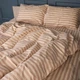Простынь на резинке MirSon полуторная 120x200+25 см Stripe 17-0610 Light Brown Бязь (2200008199241) - изображение 2
