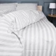 Простынь на резинке MirSon полуторная 90x190+25 см Stripe 17-0600 White Gray Бязь (2200008048167) - изображение 2