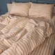 Простынь на резинке MirSon двуспальная 160x190+25 см Stripe 17-0610 Light Brown Бязь (2200008199296) - изображение 4