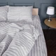 Пододеяльник MirSon Бязь 17-0600 Stripe White Gray 175х210 см (2200008048006) - изображение 3