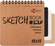 Скетчбук Santi Dual 3 в 1 для графики 18х18 см пружина (743283) (5056574449498) - изображение 1