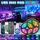Світлодіодна LED стрічка RGB SMD 5050 15 метрів DC12V з блоком живлення 220V та пультом ДК - зображення 6