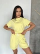 Жіночий літній костюм футболка з шортами Uaclothes 48-52 Жовтий (like33095-133091361) - изображение 3