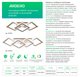 Люстра MADEIRA 54Вт AL6143 ARD біла Ardero 3000К-6500К 4320Lm LED стельова cвітлодіодна з пультом ДУ 600х260х120мм ромби - зображення 7