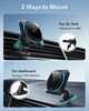 Магнітний автотримач ESR Qi2 Wireless Car Charger with CryoBoost 15W (Halolock) Black (2B5180163) - зображення 8