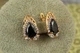 Сережки Xuping Jewelry перформанс з чорним каменем 1,8 см золотисті - зображення 2