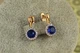 Сережки дитячі Xuping Jewelry сяйво із родієм і синім каменем 1,4 см золотисті - зображення 1