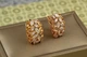 Сережки Xuping Jewelry нива з білими каменями 2 см золотисті - зображення 2