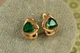 Сережки Xuping Jewelry трикветр із зеленим каменем 1,4 см золотисті - зображення 2