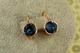 Серьги Xuping Jewelry Сваровски проза с синими камнями 1,5 см золотистые - изображение 1