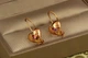 Серьги Xuping Jewelry надежда в сердце с разноцветными камнями 2,1 см золотистые - изображение 2