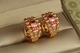 Сережки Xuping Jewelry казино з червоними каменями 1,7 см золотисті - зображення 3