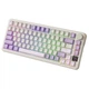 Механічна бездротова (Bluetooth + 2,4G) клавіатура з HOT SWAP Attack SHARK X85PRO, 82 Key, RGB, Win/Mac OS, УКР/АНГЛ, Lavender (X85PL) - изображение 4