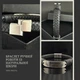 Браслет мужской с гравировкой для сына плетеный черный кожаный 23 см - изображение 3