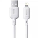 Кабель для зарядки Baseus Silky Series USB to Lightning з чипом E-mark, 1м, 2.4A, P10377702213-00 White - зображення 1
