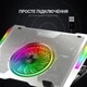 Подставка для ноутбука GamePro CP1270 с охлаждением 5 вентиляторов USB хаб RGB Silver - изображение 6