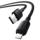 Кабель живлення Baseus Silky Series USB to Lightning, 2 м, чорний, 2.4A - зображення 2