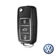 Корпус выкидного ключа для Volkswagen 3 кнопки лезо HU66 Galakeys (02-17) - изображение 1