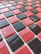 Мозаика красно-черный микс MX25-1/09/21 Chess 31.7х31.7 стеклянная для душевой,кухни,хамама,бассейна - изображение 4