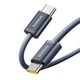 Кабель Type-C на Type-C Baseus Dynamic 4 Series Fast Charging Data Cable (1m, 100W, 5A, 480 Mbps). Dark Blue - зображення 5