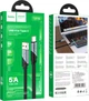Кабель Hoco U119 USB to Type-C 5A nylon aluminum connectors 1.2 м Black (6942007605007) - зображення 4