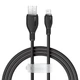 USB кабель для iPhone на Lightning Baseus Pudding Series Fast Charging (1,2 m, 2.4 A, 480 Mbps). Black - зображення 1