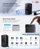 Мережевий зарядний пристрій на 4 порти 100W Baseus PowerCombo Tower Strip (2USB/2Type-C, 100W, PD/QC). Black - зображення 9