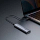 Зовнішня кишеня для SSD M.2 Baseus FlyJoy Series (NVMe, USB 3.2, 10 Gbps, Metal). Gray - зображення 8