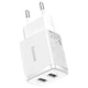 Зарядний пристрій Baseus Compact 2xUSB 10.5W 2.1A White (CCXJ010202) - изображение 4