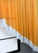 Кухонный комплект VR-Textil № 062к шторка с ламбрекеном оранжевый с белым 200х170 см (50-619) - изображение 5