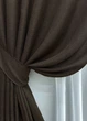 Комплект готових штор VR-Textil Льон Мішковина № 107ш Венге 100х270 см 2 шт (31-111) - зображення 5