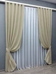 Комплект готовых штор VR-Textil Лен Мешковина № 114ш Бежевый 100х270 см 2 шт (31-098) - изображение 3