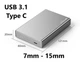 Зовнішня кишеня Blueendless U23QC 15mm USB 3.1 для HDD 2.5" Type C - зображення 8