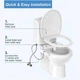 Универсальная биде-накладка SAMODRA Bidet H1 тонкая под крышку, с боковым модулем, Белая (SMWDH1) - изображение 8