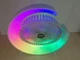 Портативный настольный вентилятор с цветной RGB подсветкой USB Desktop Fan 4076 180° с регулировкой наклона - изображение 4