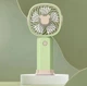 Портативный мини аккумуляторный вентилятор ручной Handheld Fan KLW-F8 с подставкой для телефона 5 Вт Салатовый - изображение 2