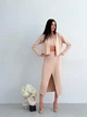 Жіночий в'язаний кардиган середньої довжини ARTKNIT S-M Бежевий (ak35037) - изображение 4