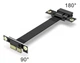 Райзер гибкий REV 3.0 шлейф PCI-E 3.0 1x -> 1x 90 на 180 градусов 5 см Черный - изображение 2