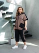 Прогулянковий костюм з бриджами VOUGE Код ВІРМ- 115 чорний\бежевий 48-50 - изображение 4