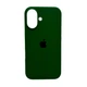 Защитный чехол-накладка Silicone Full Case AA Open Cam для Apple iPhone 16 Dark Green (FullOpenAAi16-31) - изображение 1
