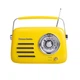 Кухонне радіо Vintage Cuisine у ретро стилі з металевою ручкою з Bluetooth та акумулятором Жовте - изображение 1