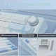 Беспроводная механическая игровая клавіатура з Hot-Swap AULA F75 White-Blue 2.4G/Bluetooth/Кабель RGB REAPER Свитчи - изображение 7