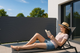 Osłona balkonowa ModernHome by Multistore z okuciami 100 x 500 cm siatka cieniująca + elementy instalacyjne szara (BP-200 GREY) - obraz 9