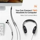 Аудіокабель UGREEN AV134 3.5mm Male to 2 Female Audio Cable 20cm (Black) (UGR-20816) (UGR-20816) - изображение 3