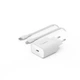 Мережевий зарядний пристрій Belkin BoostCharge USB-C PD 3.0 PPS Wall Charger 25W with USB-C/Lightning cable White (WCA004vf1MWH-B5) - зображення 1