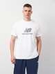 Футболка бавовняна довга чоловіча New Balance Stacked Logo MT41502 XL Біла (196941811369) - зображення 1
