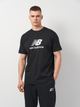 T-shirt męski bawełniany New Balance Stacked Logo MT41502 L Czarny (196941811031) - obraz 1