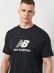 T-shirt męski bawełniany New Balance Stacked Logo MT41502 L Czarny (196941811031) - obraz 4