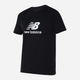 T-shirt męski bawełniany New Balance Stacked Logo MT41502 M Czarny (196941811048) - obraz 5